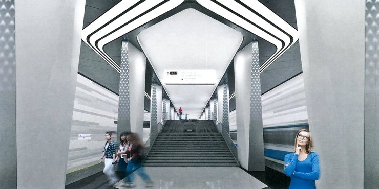 Дизайн станции метро «Авиамоторная» будет минималистичным