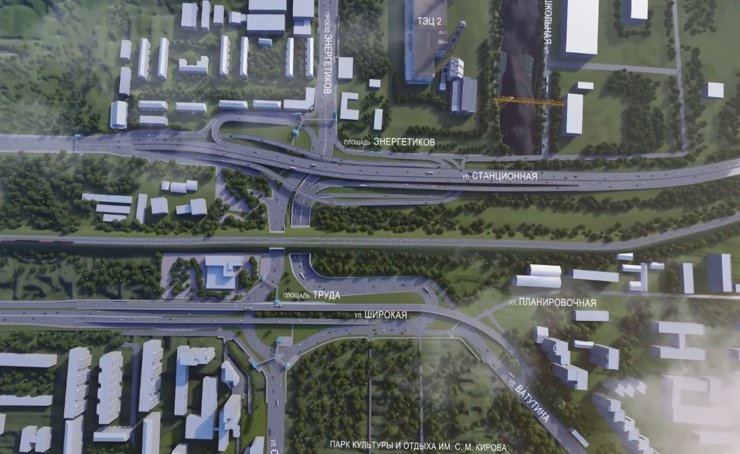 В Новосибирске в районе площади Энергетиков построят 140-метровый путепровод