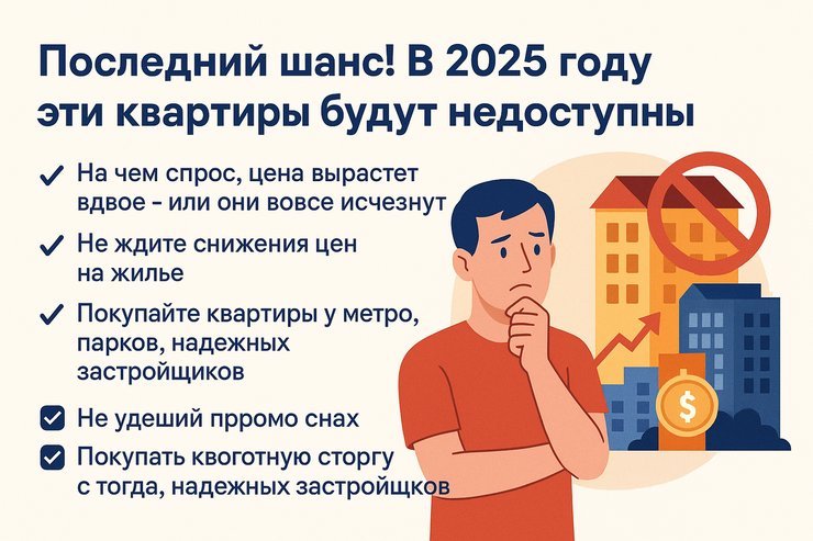 ⏳ Последний шанс! В 2025 году эти квартиры будут недоступны