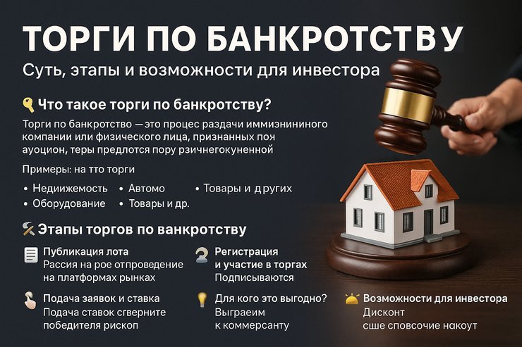 📌 Торги по банкротству: суть, этапы и возможности для инвестора