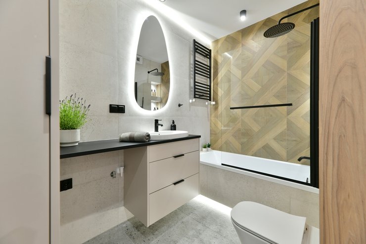 «дизайн ванной комнаты в современном стиле»